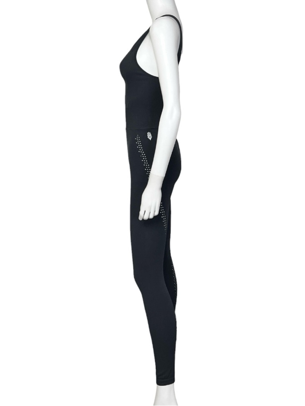 Free People Movement Runsie Black Fitted Tank Jumpsuit size xs/s - Picture 8 of 10